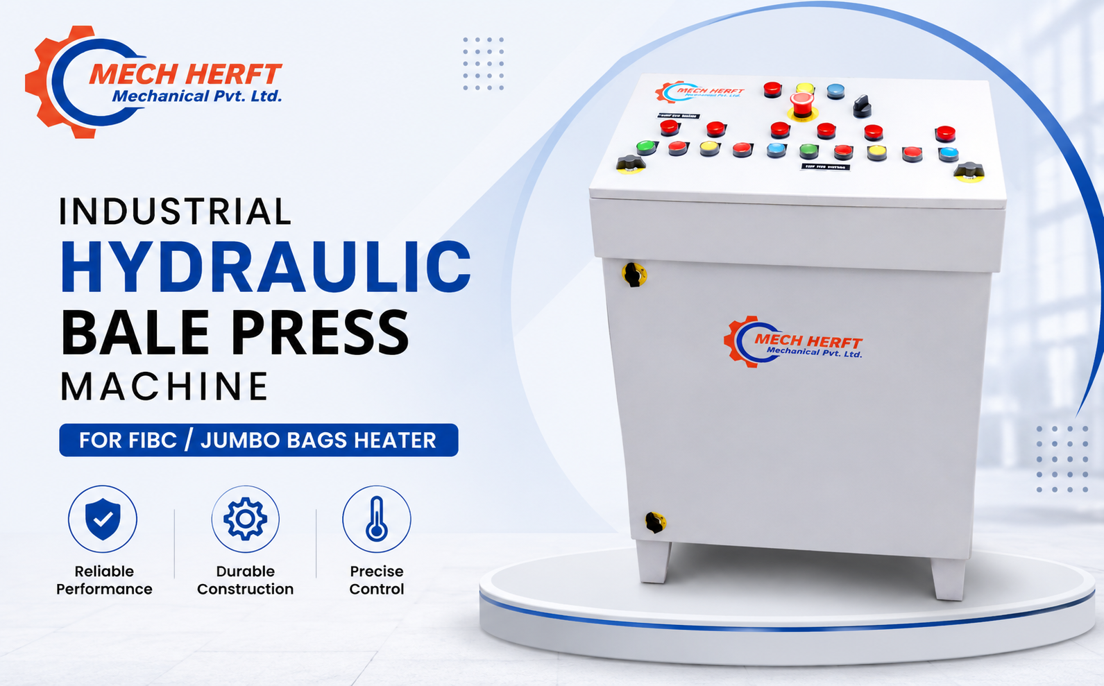 Industrial Hydaulic Bale Press Machine for FIBC / Jumbo Bags Heater