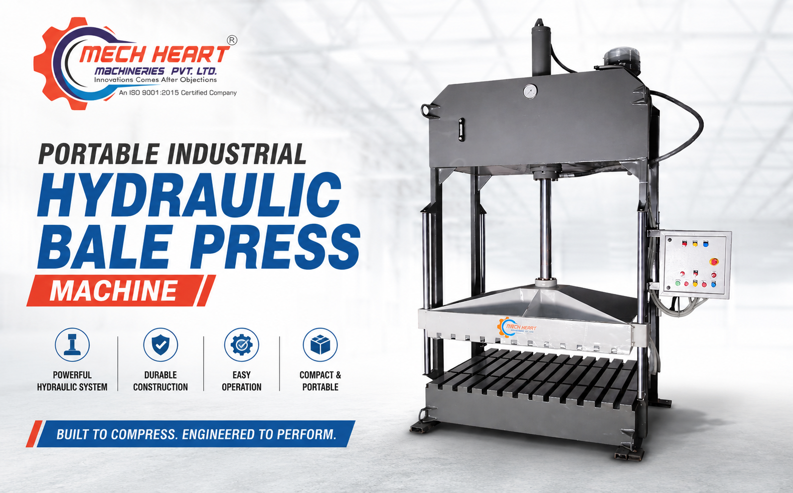 Portable industrial Hydaulic Bale Press Machine