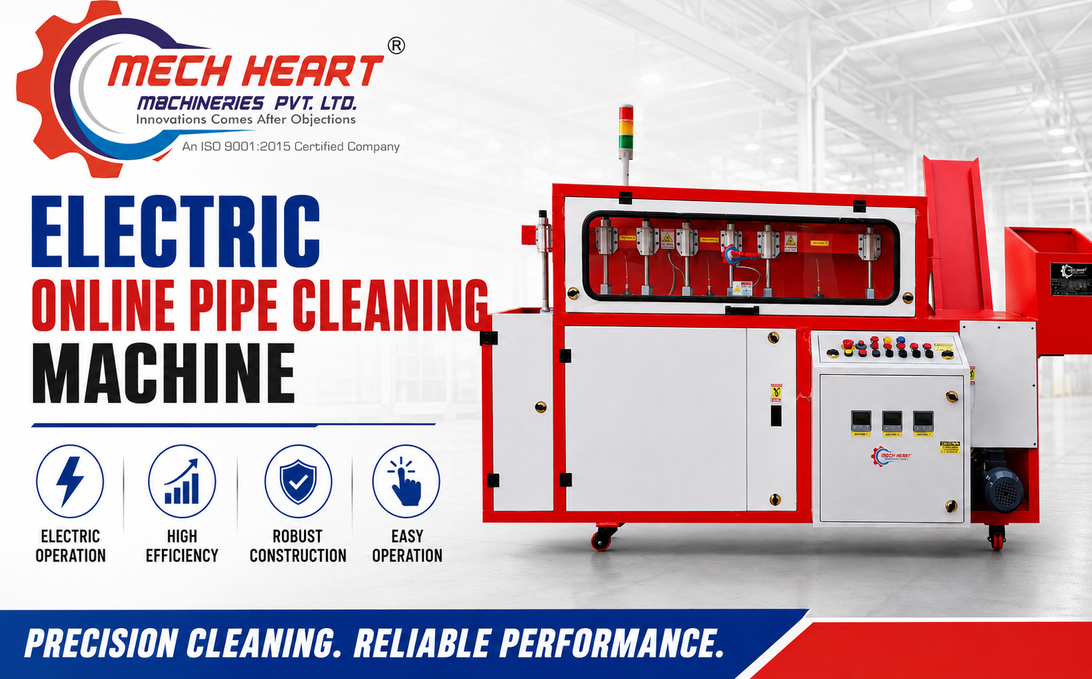 Electric ONLINE PIPE CLEANING MACHINE