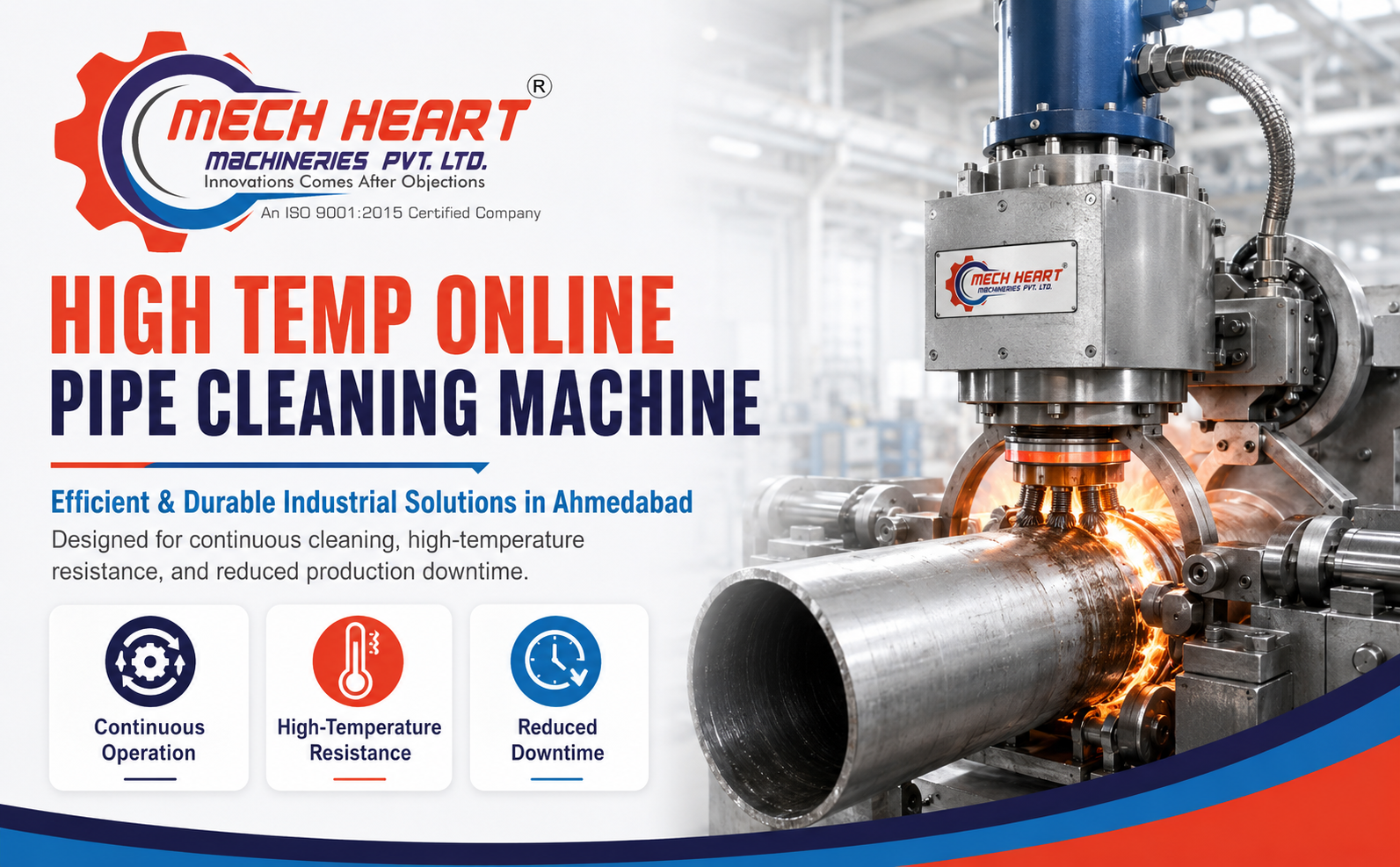 High temperature ONLINE PIPE CLEANING MACHINE