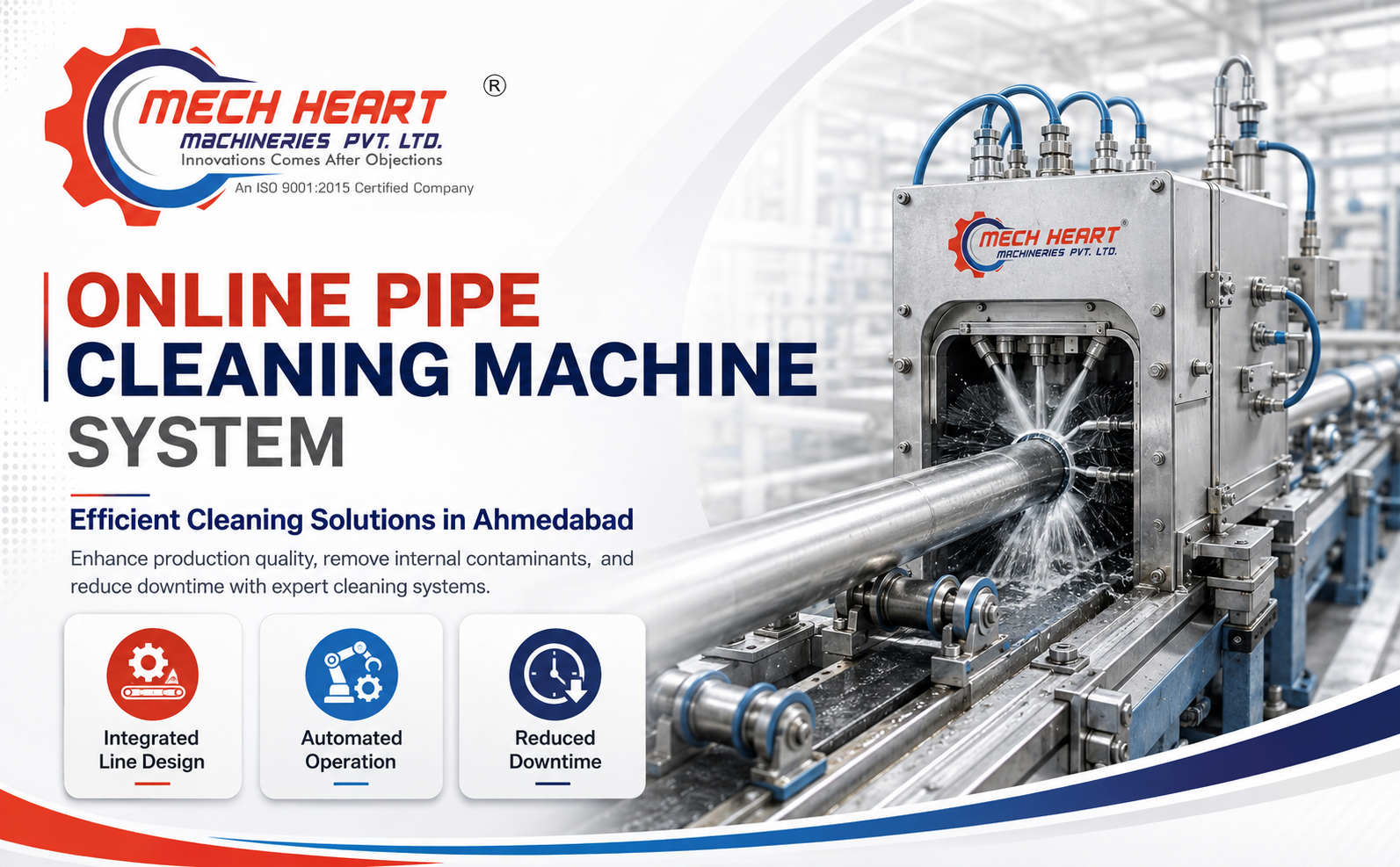 ONLINE PIPE CLEANING MACHINE system