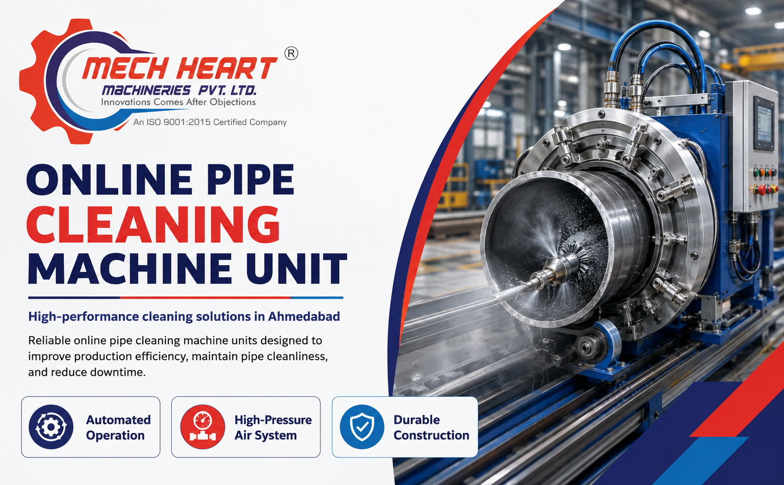 ONLINE PIPE CLEANING MACHINE unit