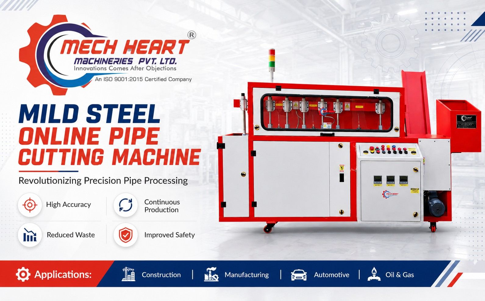 Mild Steel ONLINE PIPE CUTTING MACHINE